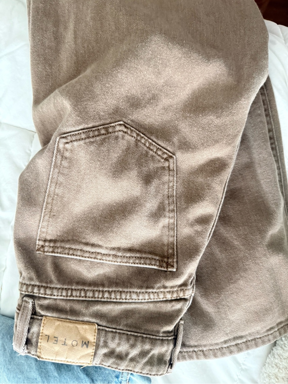 Motel Rocks Wide-Leg Jeans — Brown - Picture 4 of 4